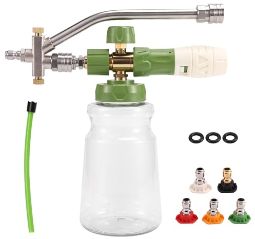 Bosiyrggrl Pressure Washer Foam Dual Connector Accessories, Power Washer Nozzles, 1/4 Inch Soap Quick Connect Dual Heads Attachment