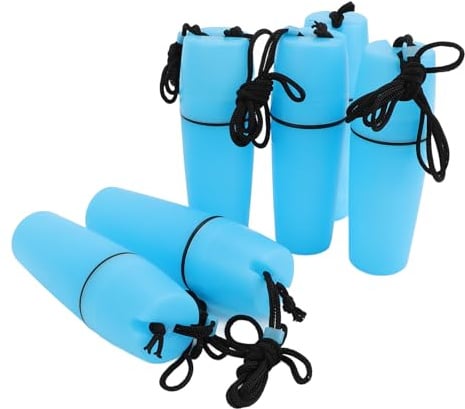 POENVFPO Bouteille Scellée pour Kayak, Bidon Sec en ABS étanche et Robuste pour la Plongée, Le Surf, la Navigation de Plaisance et la Pêche (Paquet de 6) (Blue)