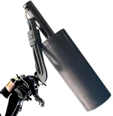 Frfik Aluminiumlegierung Sicherheit Tank Rassel – Unterwasser Rassel | Kommunikationsstab | Unterwasser Alarmglocke, Tauchlärm Rassler mit Haken für Tauchen, Surf, Höhle, Tiefsee, geringe Sicht, S