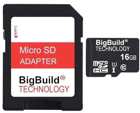 BigBuild Technology 16Go Ultra Rapide Class 10 80Mo/s MicroSD Carte mémoire pour Sandisk Sansa Clip+ Music Player, Adaptateur SD Inclus