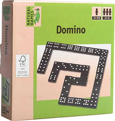 VEDES Großhandel 0060523983 Natural Games Holz Domino, 55 Steine, FSC