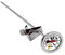 BROWIN® Analog Kerntemperaturmesser mit Clip 101600 | 0-100 °C Bratenthermometer aus Edelstahl | Garthermometer für Bier, Fleisch, Flüssigkeiten und Babymilch | Thermometer zum Kochen, Braten