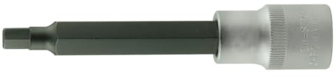 SW-Stahl 05046L 1/2 Zoll Bit-Einsatz Innensechskant 10 x 200 mm - Lang | Premium Schraubendreheinsatz - 12,5 mm Antrieb - Extra Lange Ausführung aus Chrom-Vanadium-Stahl - Silber