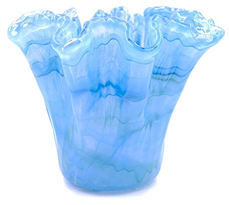Tammaro Home Murano Glas Vase Blau Farbe Eiche Modell