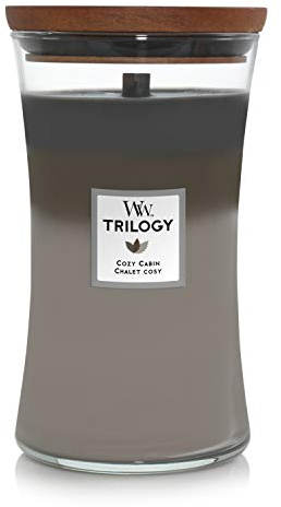 WoodWick Kerze, Sojawachs, Cozy Cabin, Large Hourglass