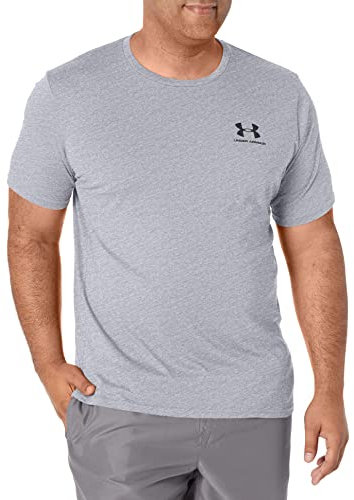 Under Armour Men Sportstyle Left Chest short sleeved, Grey (Steel Light Heather/036), 3X-Large Tall