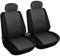 eSituro SCSC0035 2er Einzelsitzbezug universal Sitzbezüge für Auto Schonbezug Schoner aus Polyester grau