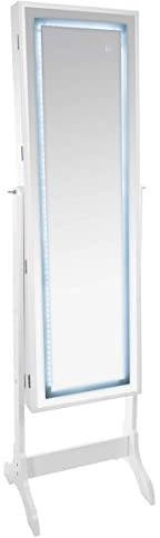 LED-Schmuckkästchen aus Glas - weiß - 47x155 cm - Weiß - Atmosphera créateur d'intérieur