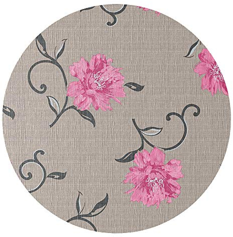 d-c-fix Wachstuchtischdecke Wachstuch Tischdecke Gartentischdecke Größe & Farbe wählbar Rund Oval Vivianne Beige Rund 80 cm abwaschbar geprägt