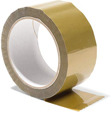 Nastro per imballaggio, nastro adesivo colorato in polipropilene, nastro pacchi con adesivo acrilico, larghezza 5 cm x lunghezza 66 m, spessore 48 µm, oro