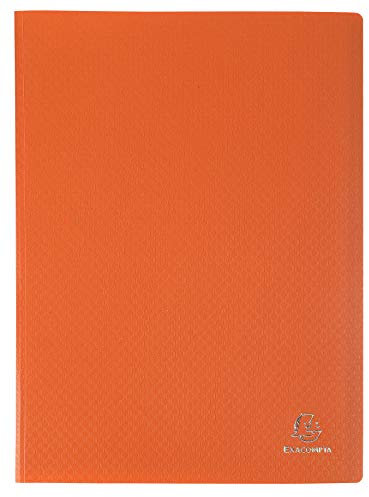 Exacompta - Réf. 8864E - 1 Protège-documents OPAK - 60 pochettes cristal lisse - 120 vues - pour format A4 - dimensions 24 x 32 cm - couverture en polypro semi-rigide - couleur orange