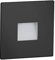 ledscom.de LED Treppenlicht/Wandeinbauleuchte FOW für innen und außen, Downlight, eckig, schwarz, 85 x 85mm, warmweiß