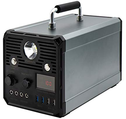 CCFCF Generador Solar portátil de 1000 W, energía de Respaldo de batería de Litio de 120000 mAh con Enchufe, para emergencias de Pesca al Aire Libre