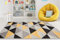Carpeto Rugs Teppich Wohnzimmer Kurzflor Grau Modern Geometrisch Rauten Muster - Niedrigflor Teppich für Wohnzimmer Jugenzimmer Kinderzimmer/Öko-Tex Pastell Gelb 240 x 330 cm