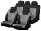 JDWBT Set CopriSedile Universali, 5 Posti Set Coprisedili Completo, Coprisedili Auto Universale per Anteriori e Posteriori (Grigio Nero)