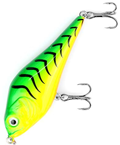 Major Fish Medium Jerk Jerkbait 10 cm Hecht Wobbler Kunstköder zum Hecht Angeln Firetiger UV