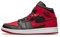 Nike Herren Air Jordan 1 Mid Schuhe, Schwarz Gym Rot Weiß, 49.5 EU