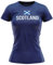 Purple Print House Womens Scotland Football Shirt - Womens Scotland Flag Football T Shirt - Football Country European Scottish Tournament Gifts for Her - Unique Footy Top, M, Navy