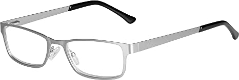 Edison & King Lesebrille Elements – schmale Metallbrille mit Premiumgläsern – entspiegelt und gehärtet (Silber-Antique, +1,00 dpt)