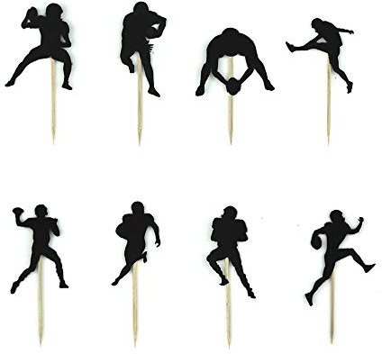 No Huddle Cupcake Topper American Football Deko 16er und 24er Sets Superbowl (Footballspieler 16er-Pack)