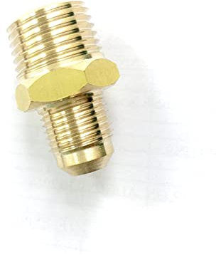 Jxjamp Accessori da Cucina 2 Pezzi di raccordi per Tubi in Ottone per Metalli a Compressione, Adattatore per Gas a Mezza Unione, Tubo Maschio Svasato da 3/8 X 1/2 .Parti di Ricambio