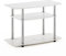 Furinno Econ No Tools Supporti TV a 3 Livelli, Legno ingegnerizzato, Rovere Bianco/Acciaio Inossidabile, 80,01 (L) x 59,2 (A) x 40,13 (P) cm