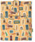 Couverture de livre - Couverture de livres pour livre broché, tissu lavable,imperméable,protecteur de livre - housse de protection pour tablette pour adulte Idée Cadeau (Stamps)