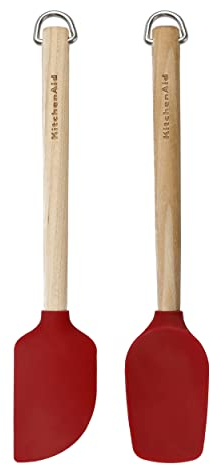 KitchenAid Mini-Pfannenwender-Set aus Birkenholz, Empire Red, 2-teilig