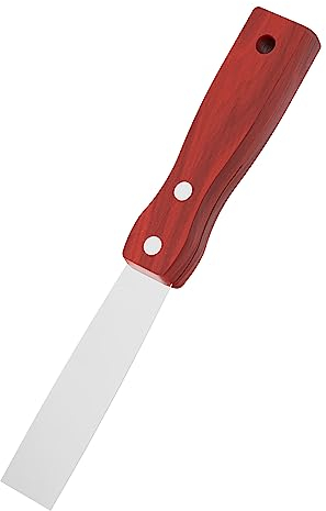 Putty Knife, 1 Inch Stainless Steel Scraper Tool, Wooden Handle Metal Spackle Knives for Drywall, Decals, Wall Paper, Floor Tile, Patching, Painting, Taping, Scraping Coating