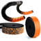 Lywencom Bike Handlebar Tape,Comfortable Non-slip Damping Sweat Breathable Delicate Touch Gradient EVA Foam self-adhesive, with 2 Bar Plugs,Cycling Bar Wraps (orange)