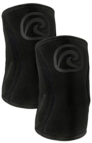 Rehband Ellenbogenbandage aus 5mm SBR/Neopren, Ellenbogen Sleeve für Kraftsport, anatomisches Design, rutschfest & enganliegend für Damen & Herren, Farbe:Carbon/Schwarz - 1 Paar, Größe:XL