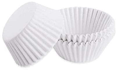 WENRENMK 100 Stück Muffinförmchen Papier, Cupcake Förmchen, 7 cm x 5 cm x 3,2 cm - Muffins Papierförmchen, Geeignet zum Backen, Desserts, Geburtstage, Partys, Hochzeiten (Weiß)