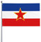 Jugoslawien-Flagge, 9,1 x 1,5 m, UV-beständig, Gartenflagge, Außenflagge mit Ösen