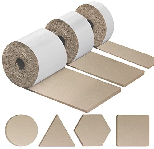 shinfly Filzgleiter Selbstklebend 4mm Dicker, Filz Selbstklebend Möbelgleiter(100cm*10cm+100cm*5cm+100cm*2cm), Schneiden Sie Jede Form, Stark Klebendes Filzgleiter für Stühle Möbel - Braun