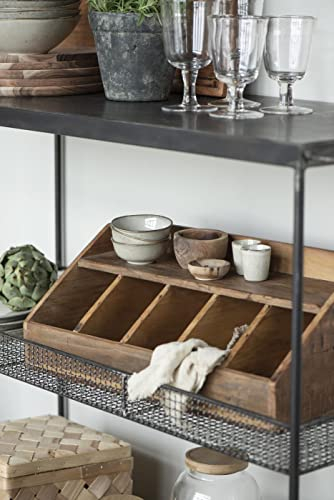 windschief-living Landhaus Besteckkasten, Holzbox Philip im Shabby chic 50 cm