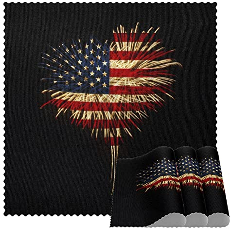 Ich Liebe amerikanische Flagge USA Tischsets, 1er-Set, für Esstisch, waschbar, rutschfest, Tischset für Weihnachten, Feiertage, Geburtstag, Party, Tisch