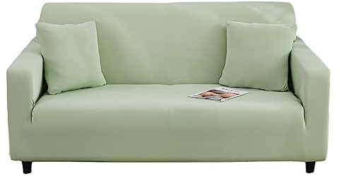 DOTBUY-SHOP Elastische Sofaschoner Couch Überzug 1 2 3 4 Sitzer Sofa Überzug Weicher Stretchbezug Sofabezug Universal Sofa Cover Sofaschoner Möbelschutz (190-230cm,Mintgrün)