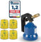 Z.M.C Gasbrenner 2,2 kW + 4 Gaskartuschen 190 g, Flambierbrenner, Bunsenbrenner, Küchenbrenner mit einstellbarer Flamme, Brenneraufsatz für Camping, Lötbrenner, Lötlampe zum Weich- oder Hartlöten