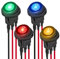 EEEKit 4 Pezzi Interruttore a Levetta Rotondo Impermeabile, 12V 20A SPST 3 Pin con LED Accensione/Spegnimento e Fili Pre-saldate 20CM per Barca Auto