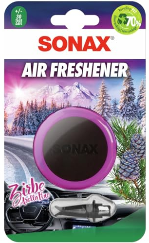 SONAX Air Freshener Zirbe (1 Stück) frischer Duft und lang anhaltendes Dufterlebnis für den Fahrzeuginnenraum | Art-Nr. 03670410