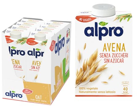 Alpro Bebida Vegetal de Avena sin Ázucar - Pack de 8 x 500ML