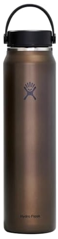 Hydro Flask - Leichte Trinkflasche 1180 ml (40 oz) Trail Series - Vakuumisolierte, Wiederverwendbare Trinkflasche aus Edelstahl mit Auslaufsicherem Flex Deckel - Wide-Öffnung - Obsidian