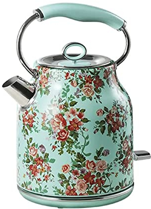 Bollitore cordless Bollitore elettrico ricaricabile Base girevole rimovibile Bollitore per acqua calda Bollitore per acqua calda tradizionale vintage 1,7 l / 59,8 once Portatile