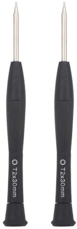 Lot de 2 tournevis Torx T2 - Petit tournevis magnétique de précision T2 étoile pour réparation de téléphone portable - Outil d'ouverture