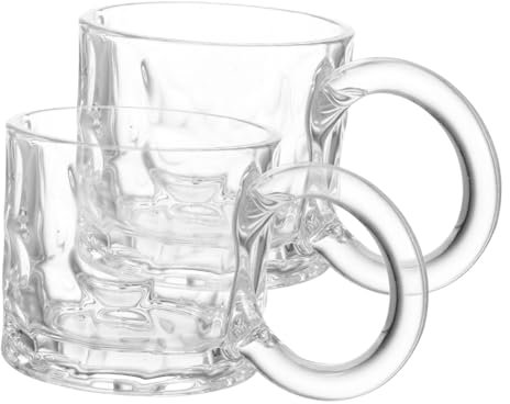OKUMEYR 2st Kaffeetasse Aus Glas Dekorativer Wasserbecher Trinkbecher Martini-gläser Trink Gläser Klare Gläser Klare Kaffeetasse Tassen Vertikale Streifen Partybedarf Büro Wiederverwendbar