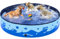 Yaheetech Hundepool faltbar, Planschbecken für Hunde 160 x 30 cm, Anti-Rutsch-Platten, Schnelle Entwässerung, Hundebadewanne mit Badebürste & 4 Flicken, Swimmingpool Verdickt PVC, Ozean Blau