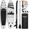 Panana Aufblasbares Stand Up Paddle Board 305x76x15cm mit Premium SUP Board Zubehör, Surfbrett Surfing Board Kit, Verstellbares Paddel, Hand Ultra-Leicht, Rutschfestes Deck Schwarz