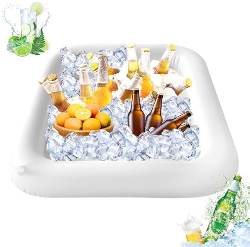 Aoguaro Getränkehalter Pool,Aufblasbar Pool Getränkehalter Schwimmend Aufblasbares Flaschenhalter, Poolbar Schwimmende Coasters für Schwimmbad Party Wasserpark Strand Mottoparty (60x60cm)