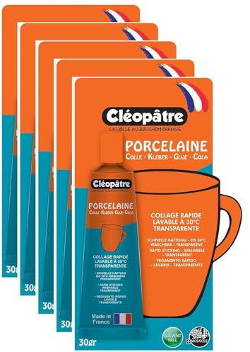 CLÉOPÂTRE Lot de 5 Colles technique Cléo'TECH Porcelaine 30g