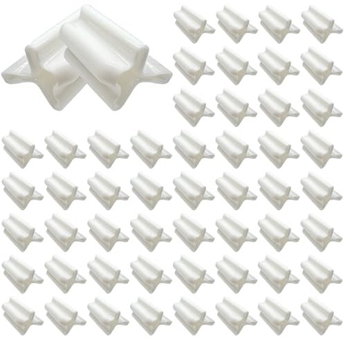 Sicherheitskappen für T-Pfosten, T-Pfosten, Vinyl, Sicherheitskappen, T-Pfosten-Aufsatz, Weiß, 50 Stück